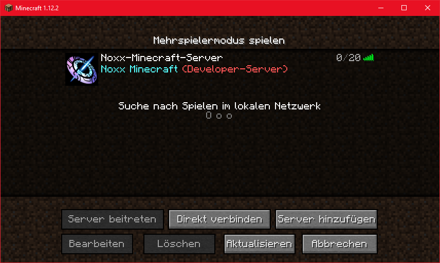 Der Anfang vom Noxx Minecraft Server (Developer #1)